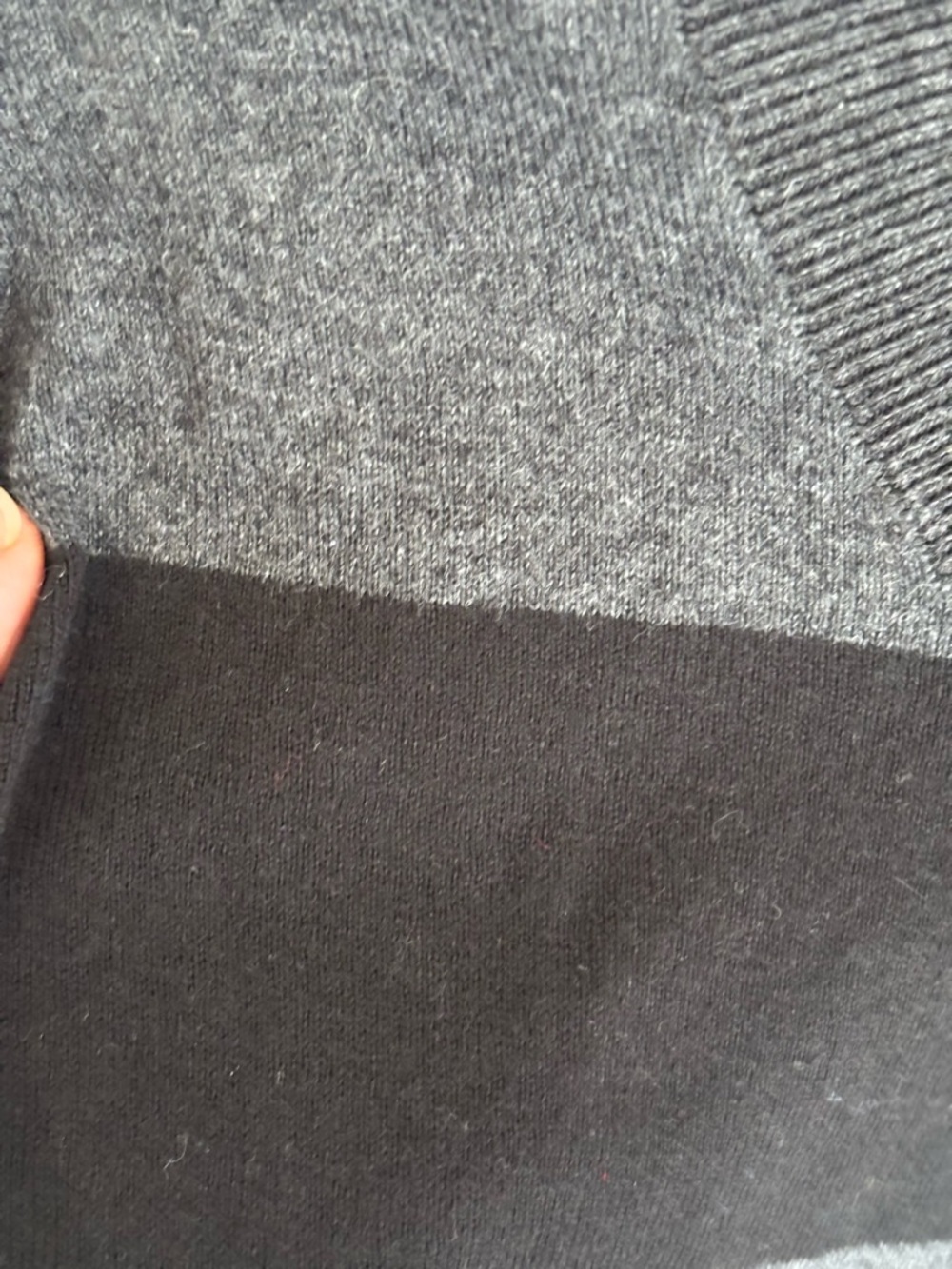 NWT LOFT Black and Gray Striped Scoop Neck 3/4 Sleeve Sweater, Sz M - Picture 7 of 7
